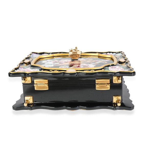 Dolce & Gabbana Hand Painted Wooden Cherub Box Bag with Snakeskin Strap - Picture 5 of 8